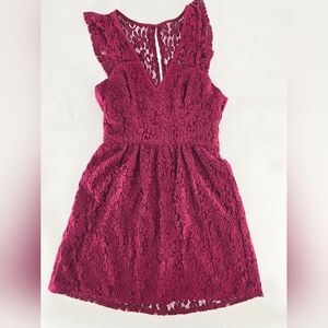 BCBGeneration Fuchsia Lace‎ Mini Dress